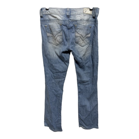 Guess Vintage Y2K Ultra Low Rise Denim Bootcut Jeans Size 29 Medium Wash - Picture 4 of 7